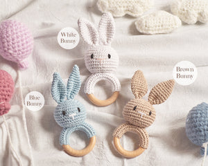 Personalized Animal Rattle with Name Engraving