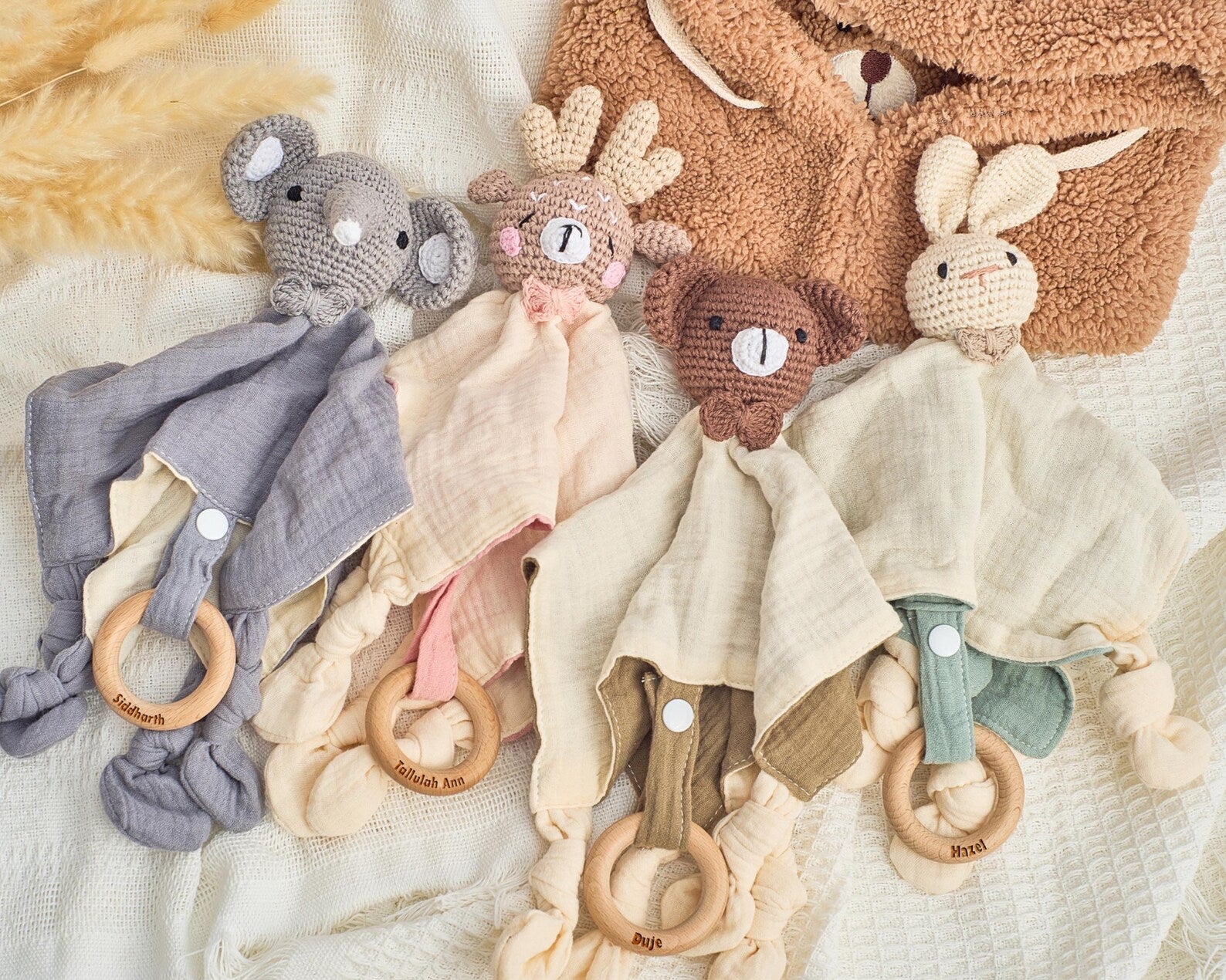 Personalized Baby Comfort Blanket with Monogram