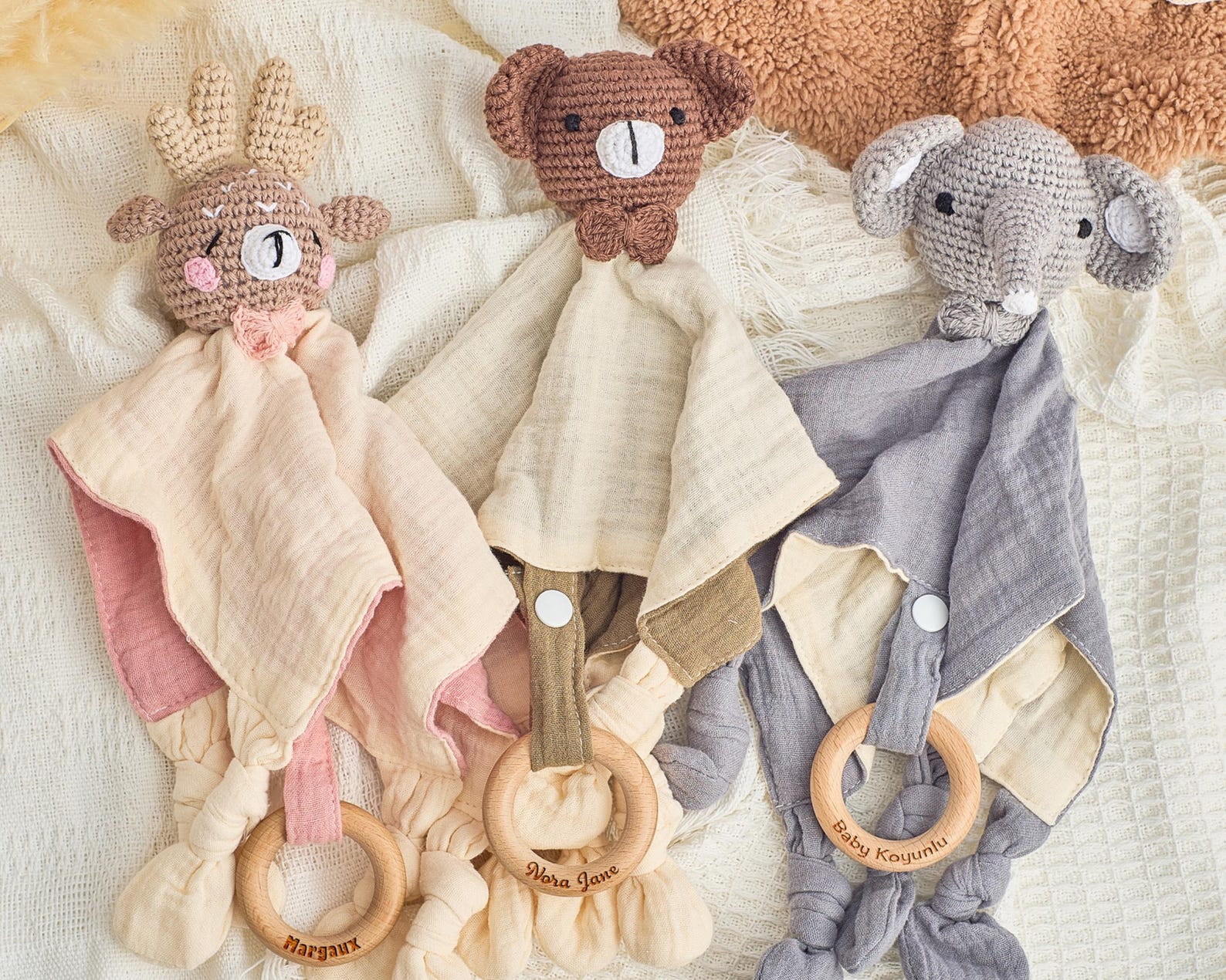 Personalized Baby Comfort Blanket with Monogram