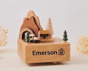 Personalized Wooden Music Box with Custom Name Engraving