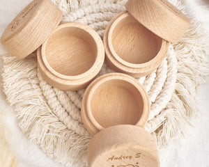 Personalized Wooden Tooth Fairy Box with Custom Name Engraving