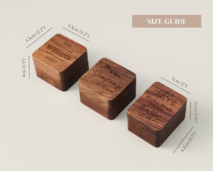 Personalized Wooden Ring Box with Custom Engraving
