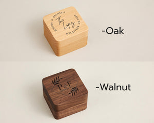 Personalized Wooden Ring Box with Custom Engraving