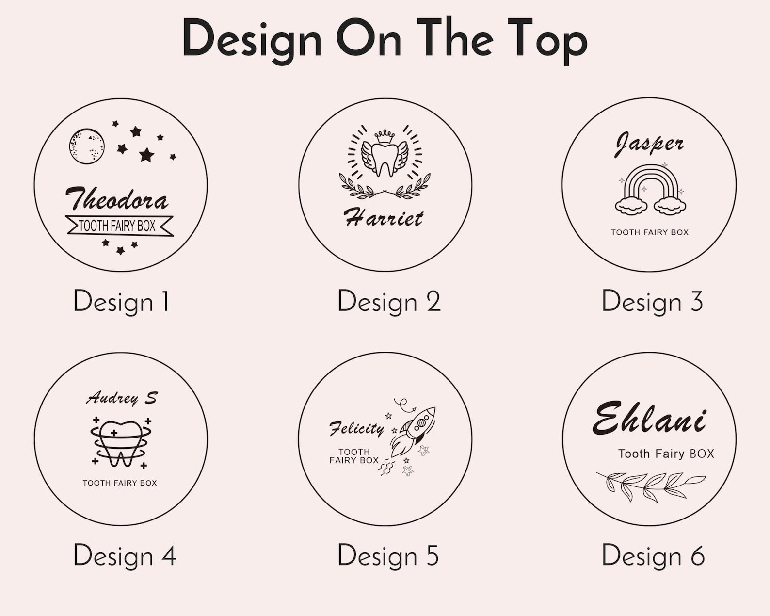 Personalized Wooden Tooth Fairy Box with Custom Name Engraving