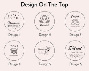 Personalized Wooden Tooth Fairy Box with Custom Name Engraving