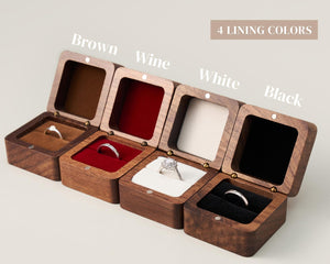 Personalized Wooden Ring Box with Custom Engraving