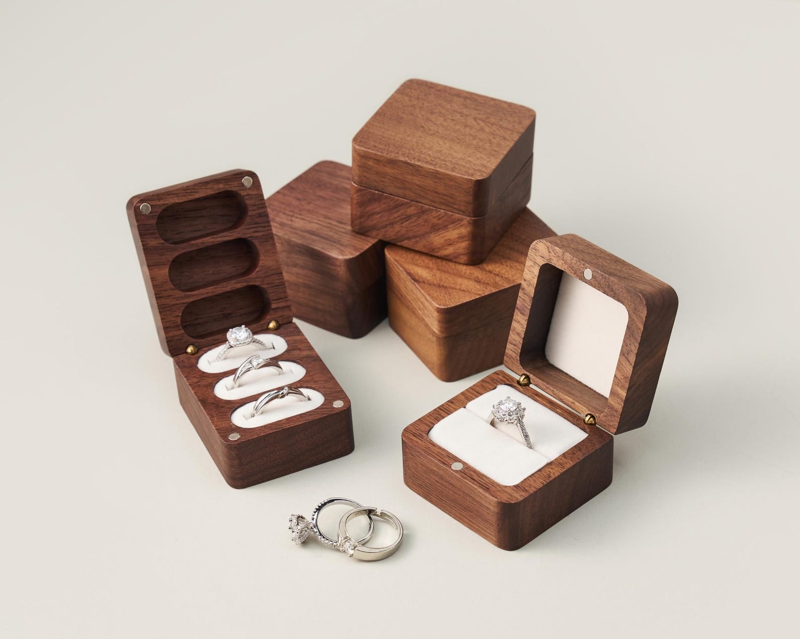 Personalized Wooden Ring Box with Custom Engraving