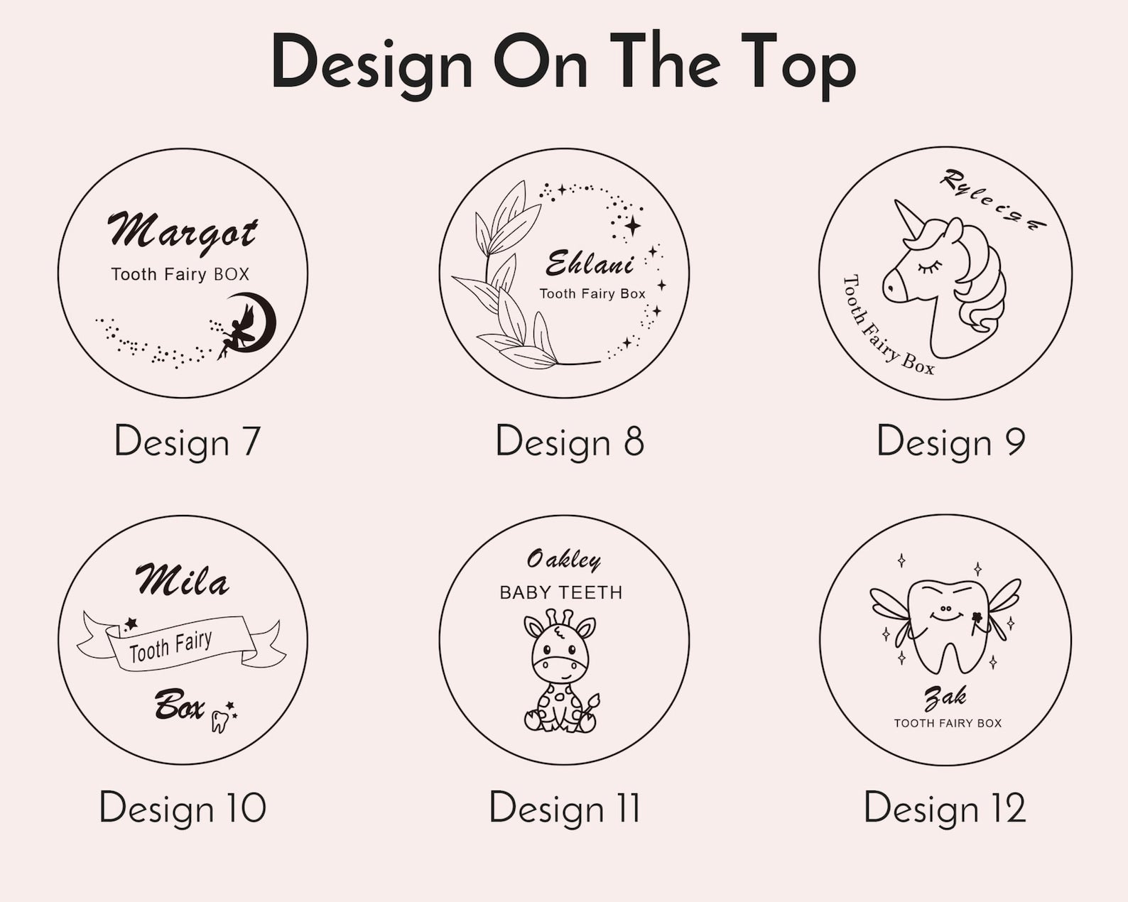 Personalized Wooden Tooth Fairy Box with Custom Name Engraving