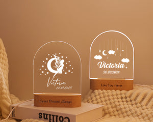 Personalized LED Night Light with Custom Name and Date